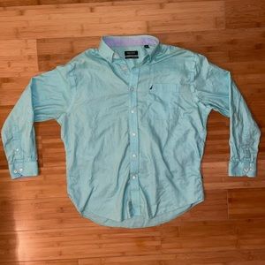 Nautica Teal  Button Up - Size Medium